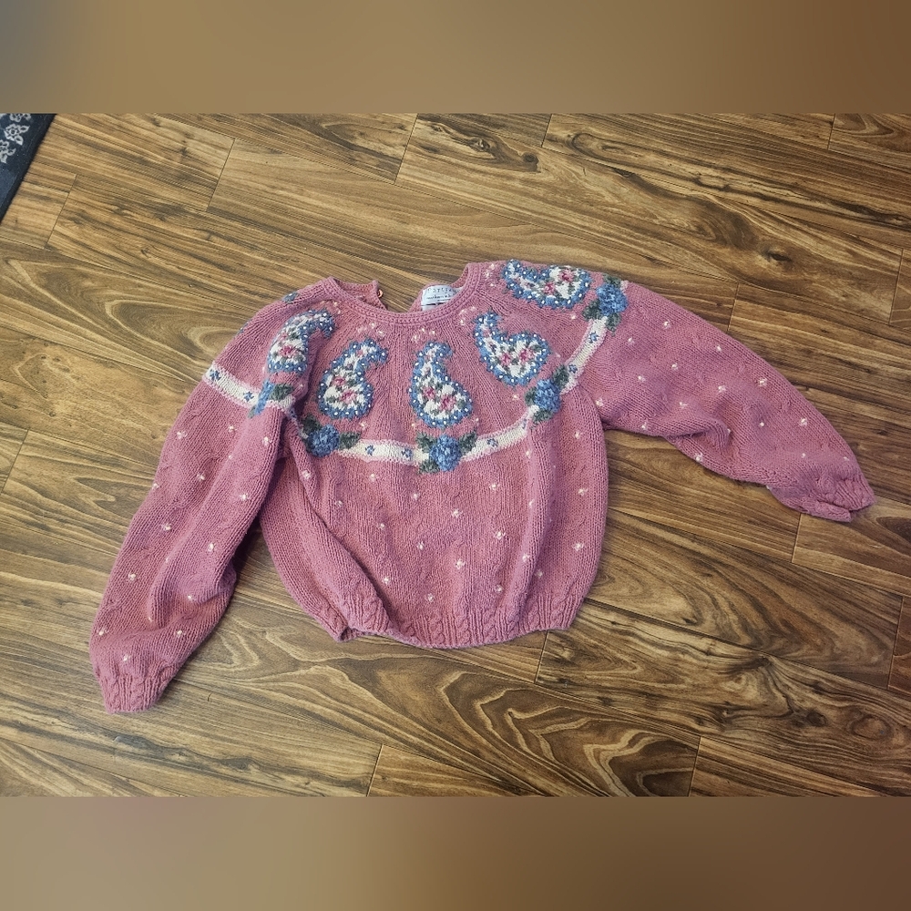 Hand knit vintage sweater